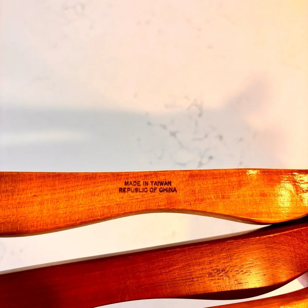3 Vintage Wood Coat Hangers